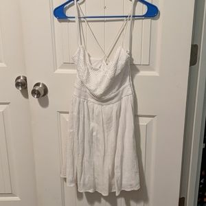 Backless white dress